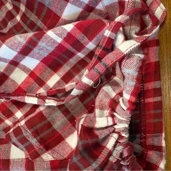 Red & White Plaid Hooded Flannel Sleepshirt with Alabama Logo - Picture 2 of 5